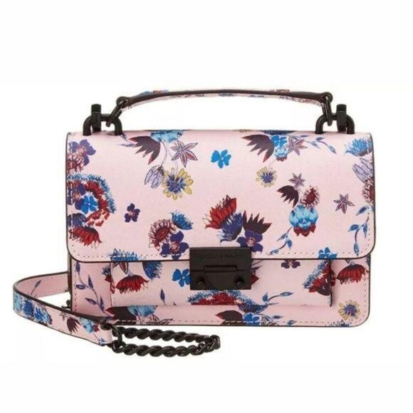 Rebecca Minkoff Handbags - Rebecca Minkoff Christy Floral Shoulder Crossbody Saffiano Leather Handbag Chain